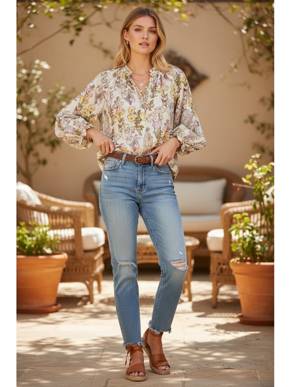Raquel Allegra Blouse Women Size 2 (L)